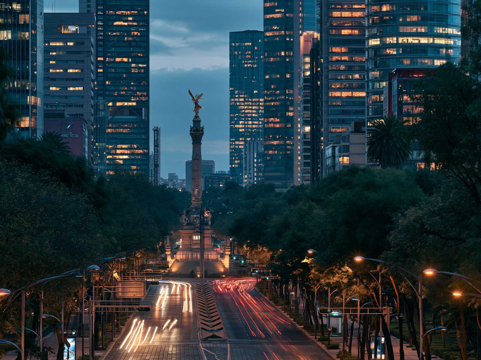 Ciudad de México al anochecer